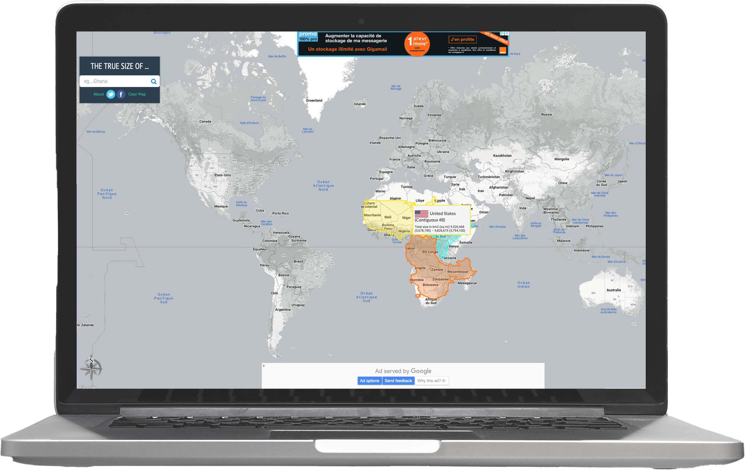 Site The True Size of…